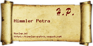 Himmler Petra névjegykártya